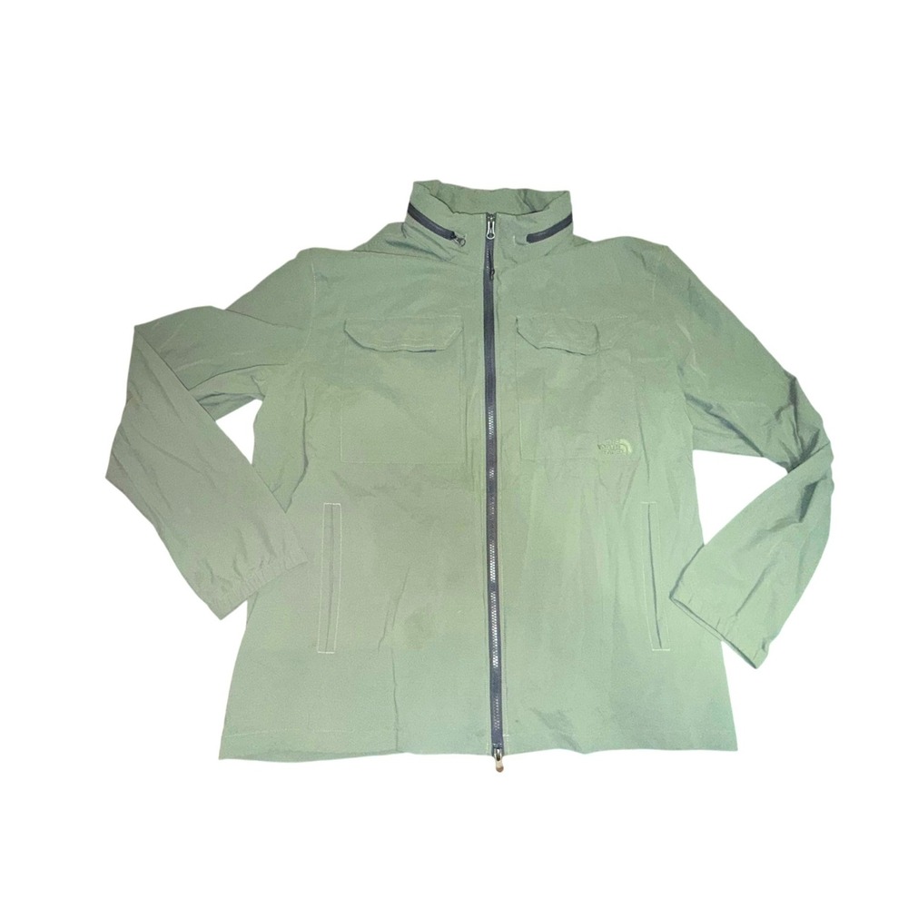 Mens The North Face Green Full Zip Lightweight Windbreaker Jacket Sz XXL